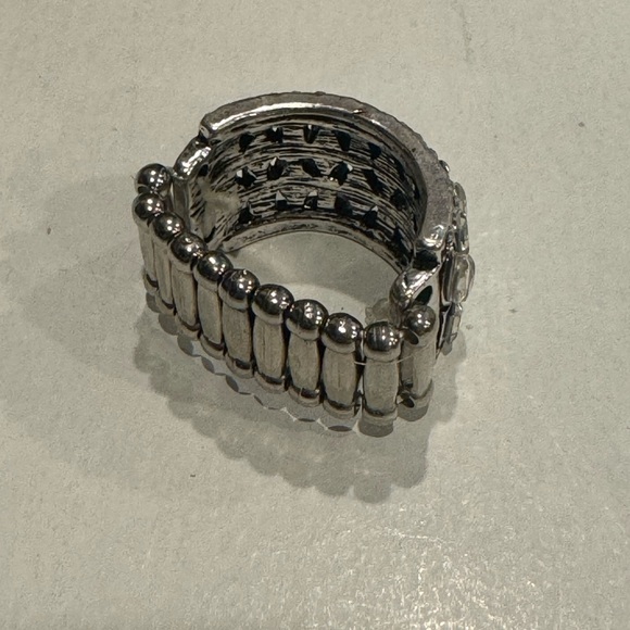 Elegant CZ Statement Ring - One Size Stretch Back - Picture 5 of 5